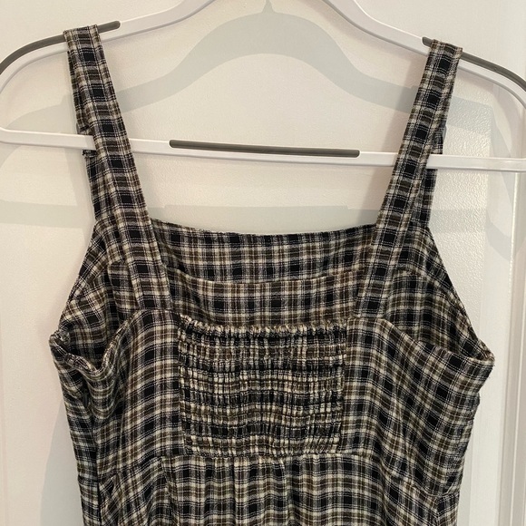 Urban Outfitters BDG Plaid Asymmetrical Patchwork Maxi Dress - Picture 5 of 6